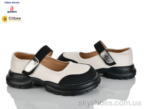 Туфлі CLIBEE AD621 beige-black Туфлі CLIBEE AD621 beige-black