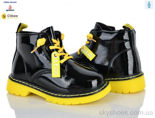 Черевики CLIBEE ABC(P)708-1 black-yellow фліс Черевики CLIBEE ABC(P)708-1 black-yellow фліс