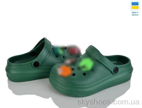 Крокси NO BRAND 312-1 зелений Крокси NO BRAND 312-1 зелений