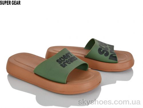 Шльопанці NO BRAND 01-6216 khaki Шльопанці NO BRAND 01-6216 khaki