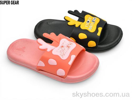 Шльопанці NO BRAND 01-758 black-pink mix Шльопанці NO BRAND 01-758 black-pink mix