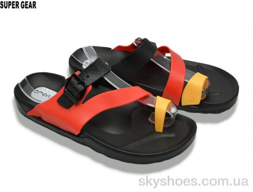 Шльопанці SUPER GEAR A01-2468 black Шльопанці SUPER GEAR A01-2468 black