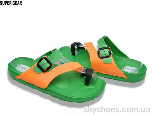 Шльопанці SUPER GEAR A01-2468 green Шльопанці SUPER GEAR A01-2468 green