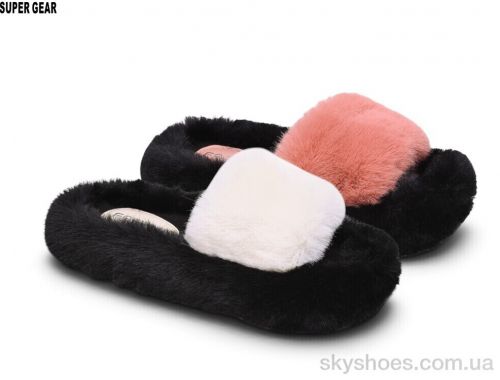 Капці NO BRAND CA323-019 white-pink mix Капці NO BRAND CA323-019 white-pink mix
